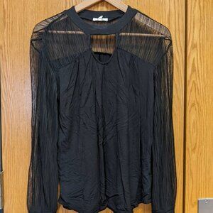 Maurices Black Keyhole and Sheer Top